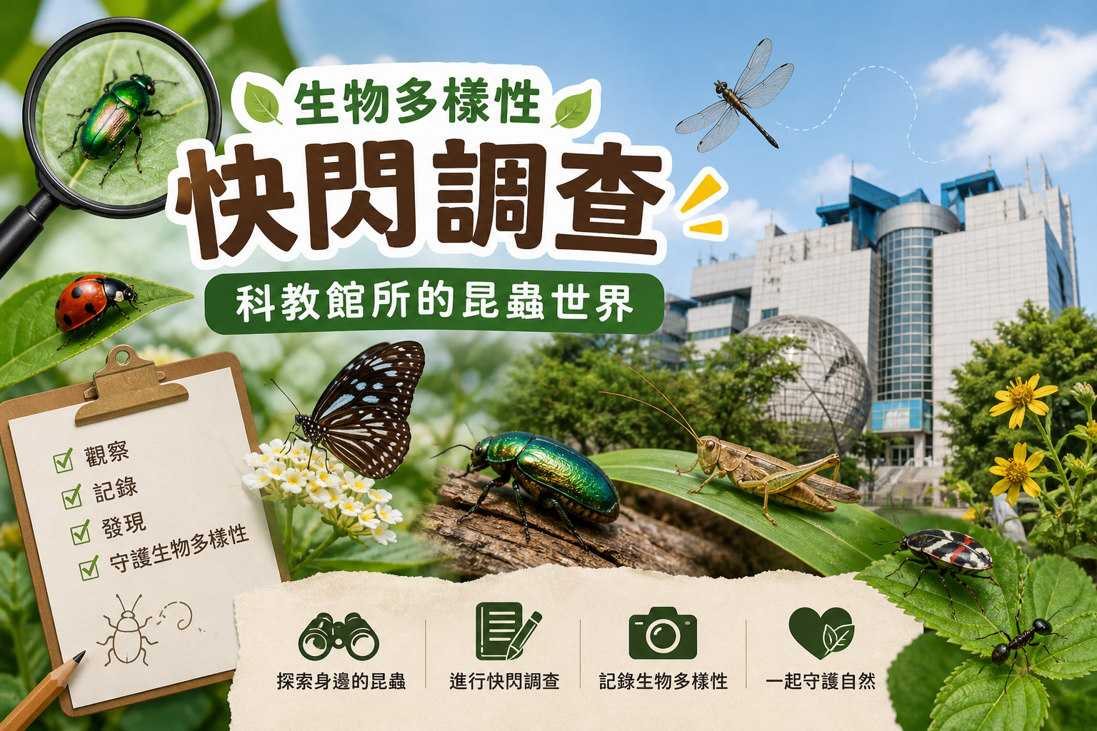 生物多樣性快閃調查-科教館的昆蟲世界