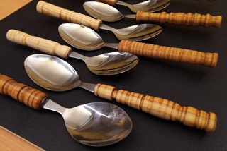 【賽恩斯會員專屬日】科技木工迷你車床-木柄不鏽鋼湯匙